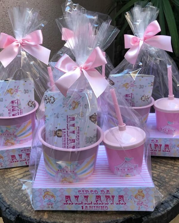 kit para festa circo rosa