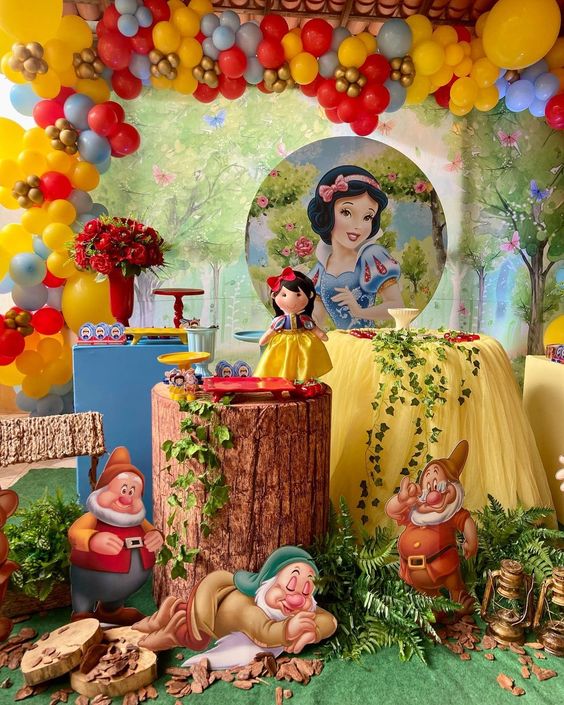 ideia para festa branca de neve