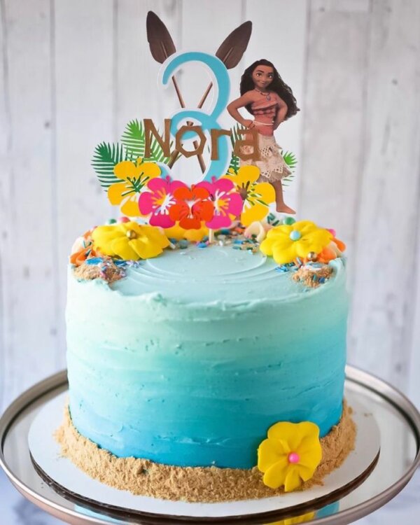 bolo da moana festa infantil