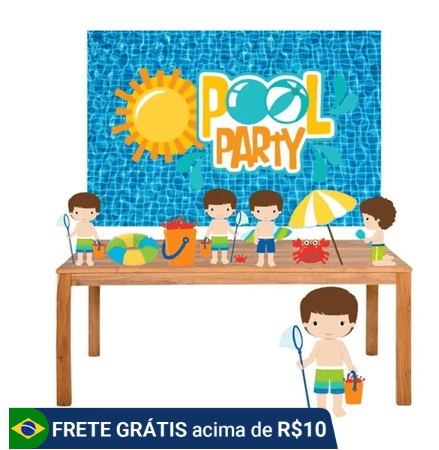 decoração pool party menino
