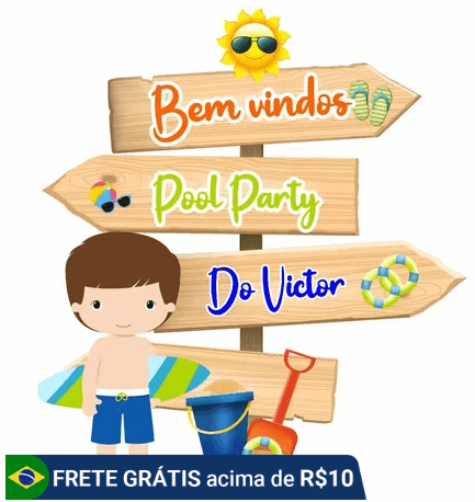 decoração pool party menino