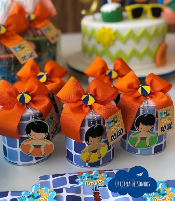 ideia para lembrancinha pool party menino