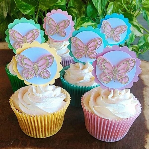 cupcake tema borboleta