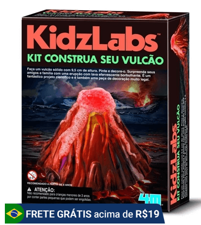 kit vulcão para crianças