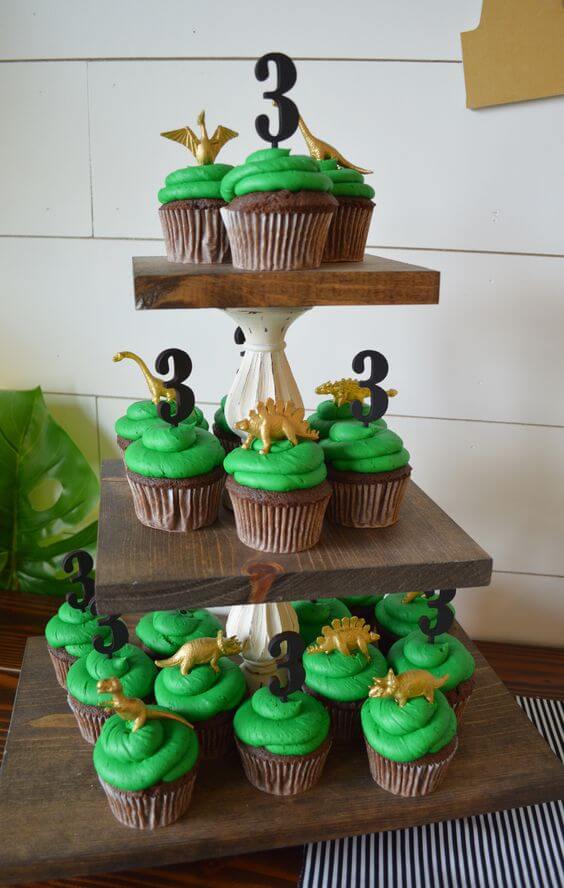 festa dinossauro cupcakes