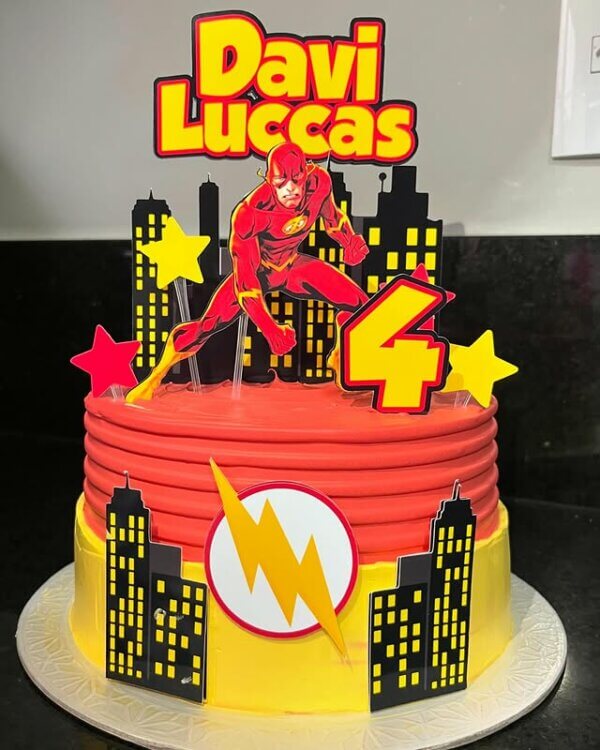 ideia para bolo do flash