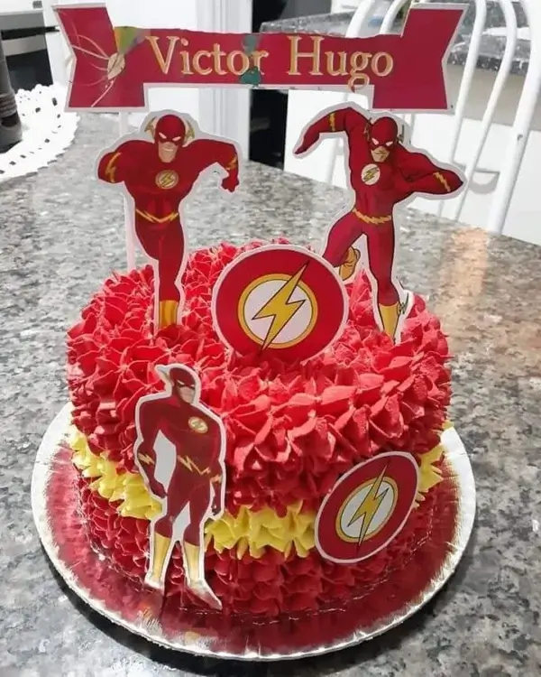 ideia de bolo do flash
