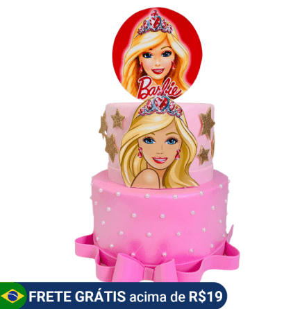 bolo da barbie fake