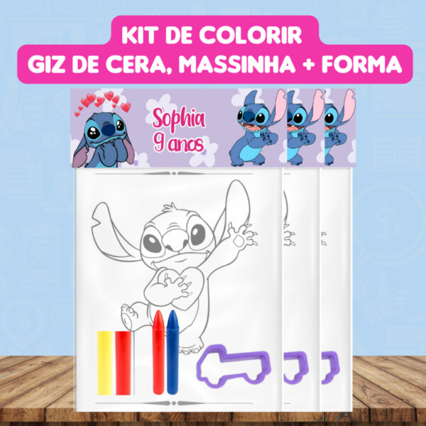 kit para lembrancinha do stitch