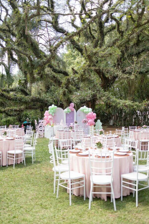 decoração festa infantil 1 ano jardim encantado ao ar livre