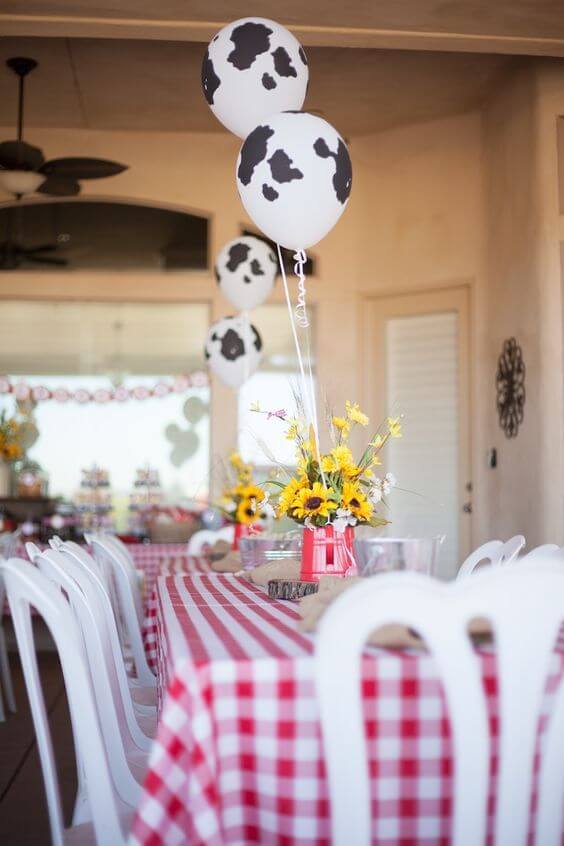 fazendinha 1 ano decoração mesa