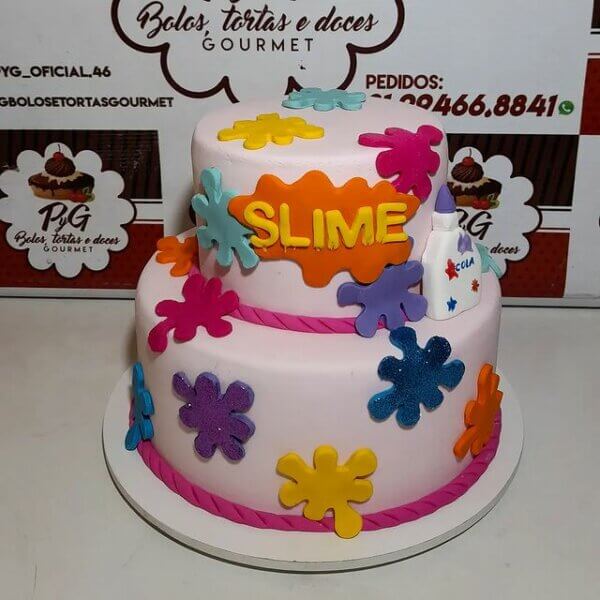 ideia para bolo slime