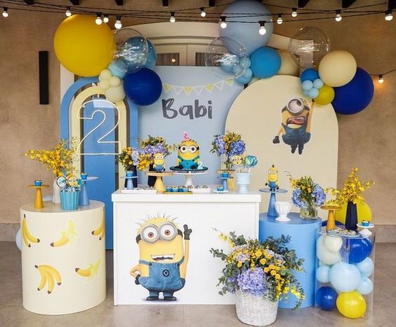 festa infantil unissex minions