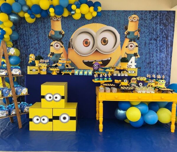 festa infantil unissex minions