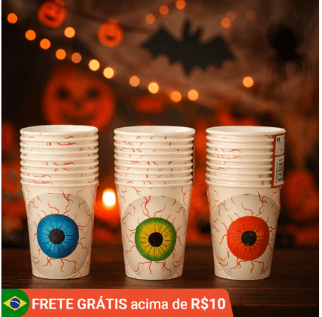 copo para decoração halloween