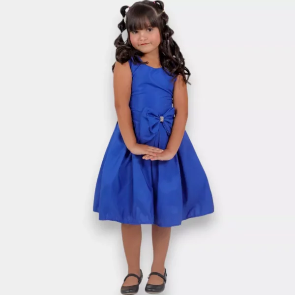 vestido de festa infantil azul mercado livre