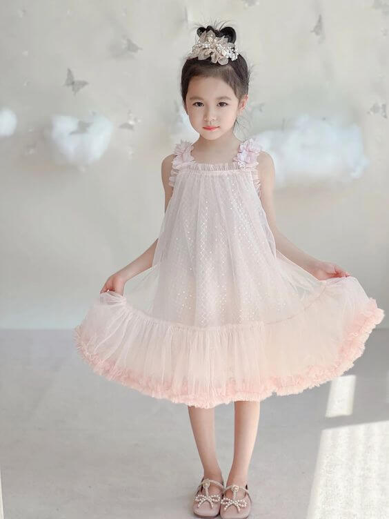 vestido de festa infantil rosa