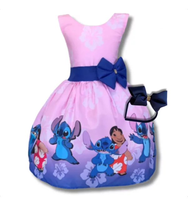 ideia de vestido festa infantil stitch