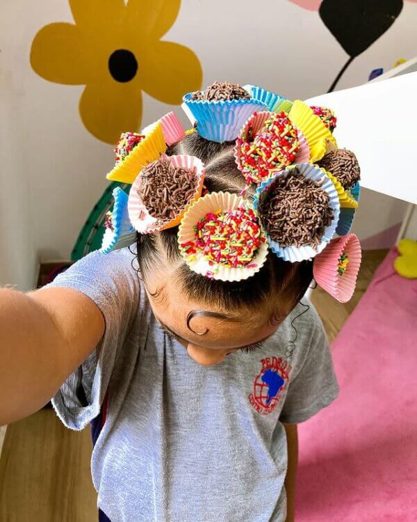 ideia de cabelo maluco menina