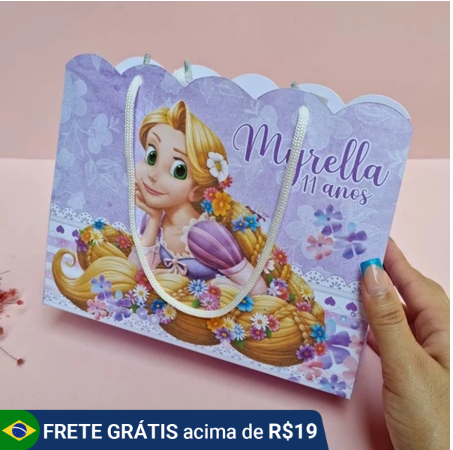 ideia sacola lembrancinha rapuznel