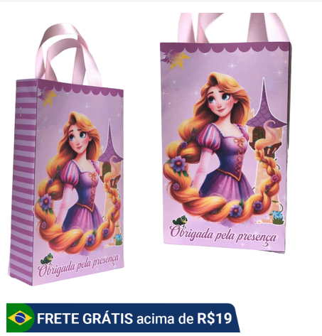 sacola lembrancinha da rapunzel