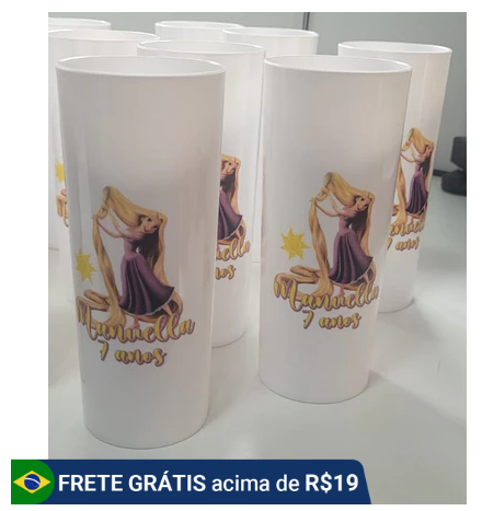 copo para lembrancinha rapunzel