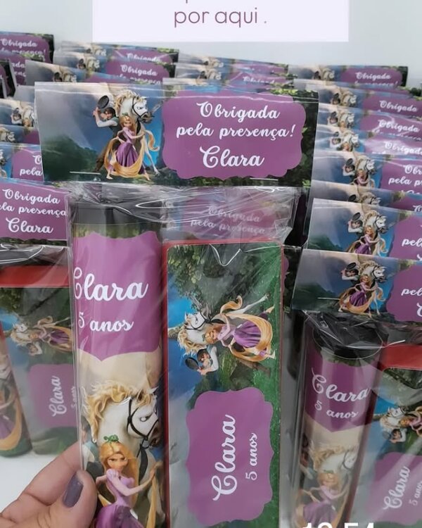 kit para lembrancinha rapunzel