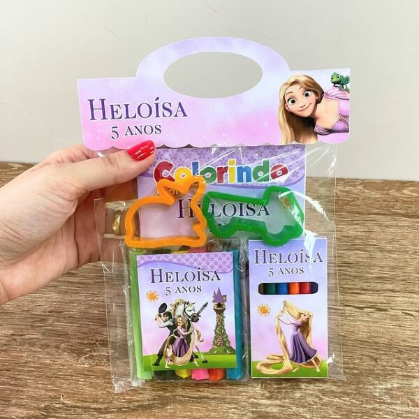 kit para lembrancinha rapunzel