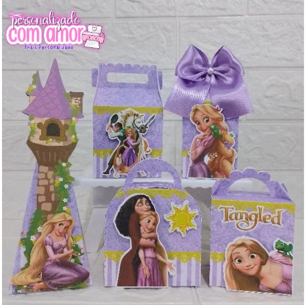 caixa lembrancinha rapunzel