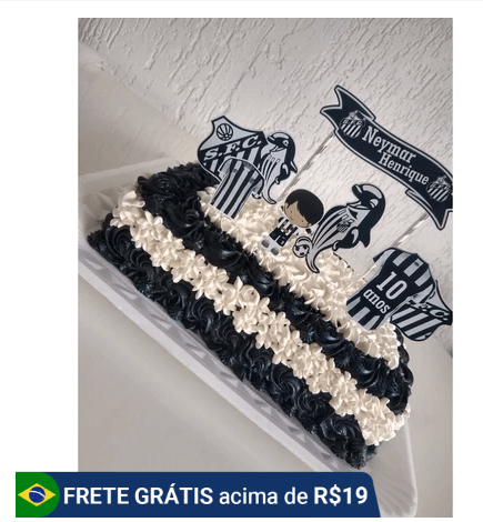 topo de bolo do santos