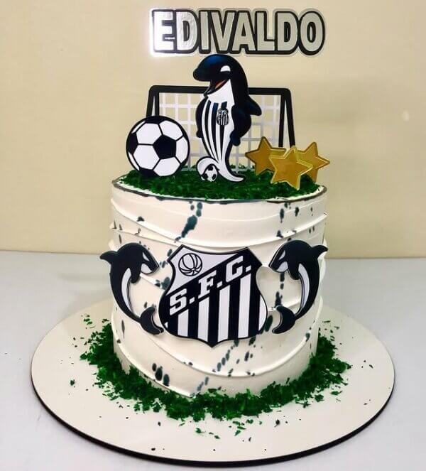 decoração do santos bolo