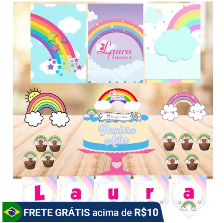 kit para festa arco íris