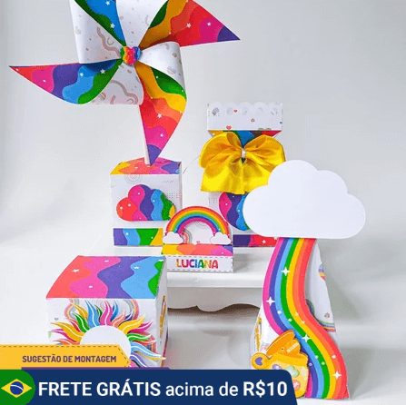 ideia lembrancinha festa arco íris