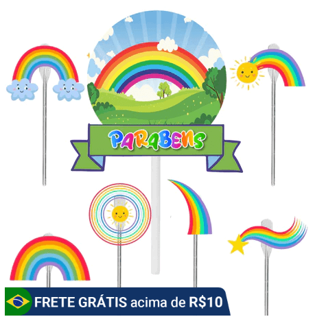 bolo para festa arco íris