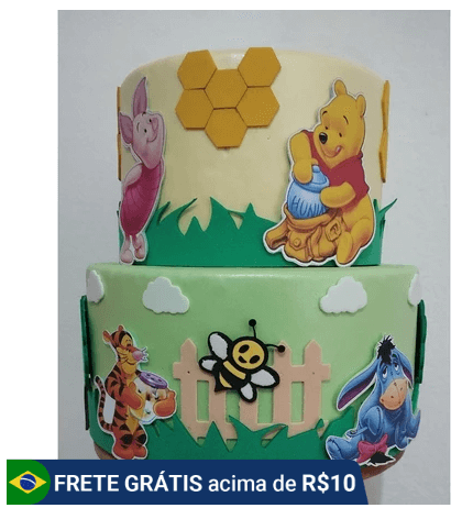 ideia para bolo ursinho pooh