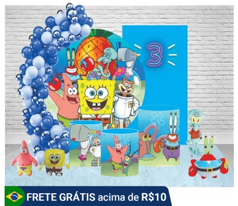 decoração bolo bob esponja