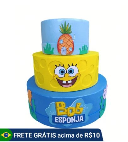 ideia para bolo do bob esponja