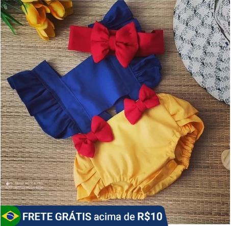 roupa bebê branca de neve