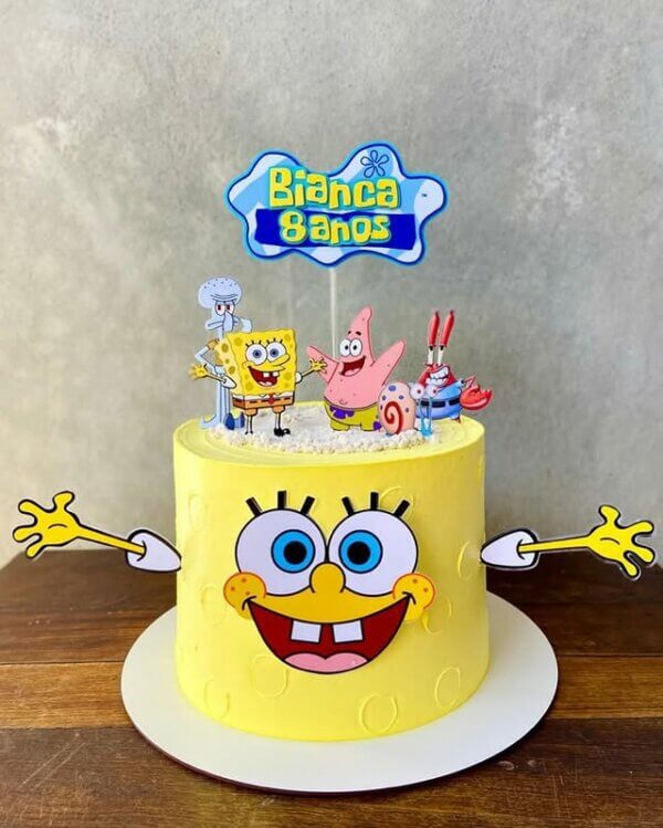 ideia de bolo bob esponja