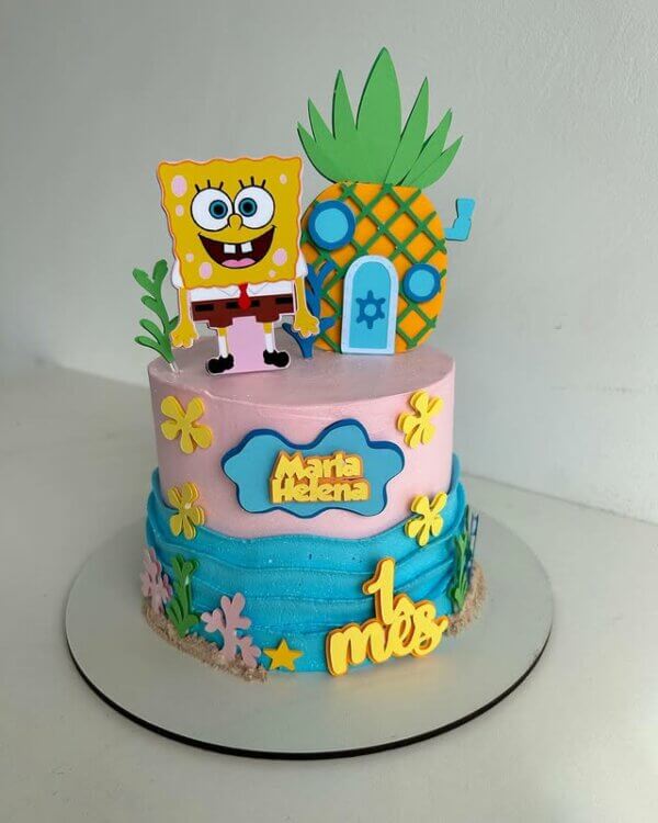 ideia para bolo do bob esponja menina