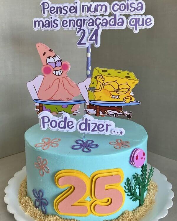ideia para bolo do bob esponja