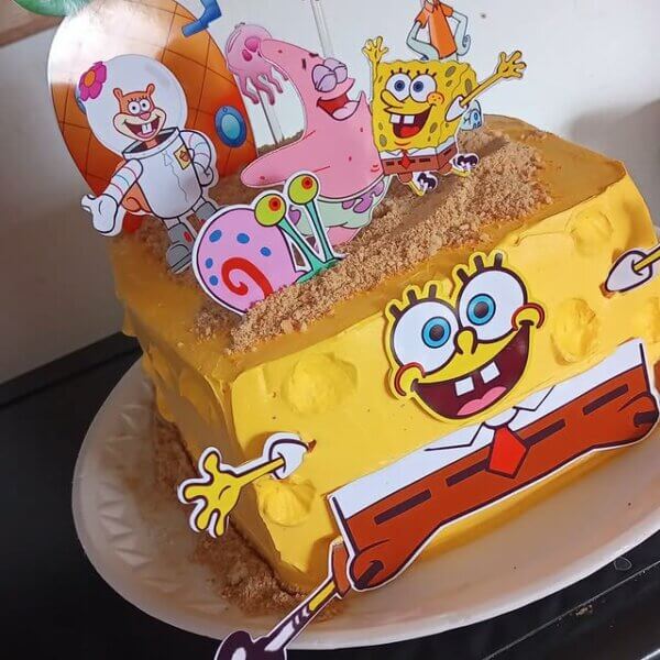 decoração bolo bob esponja