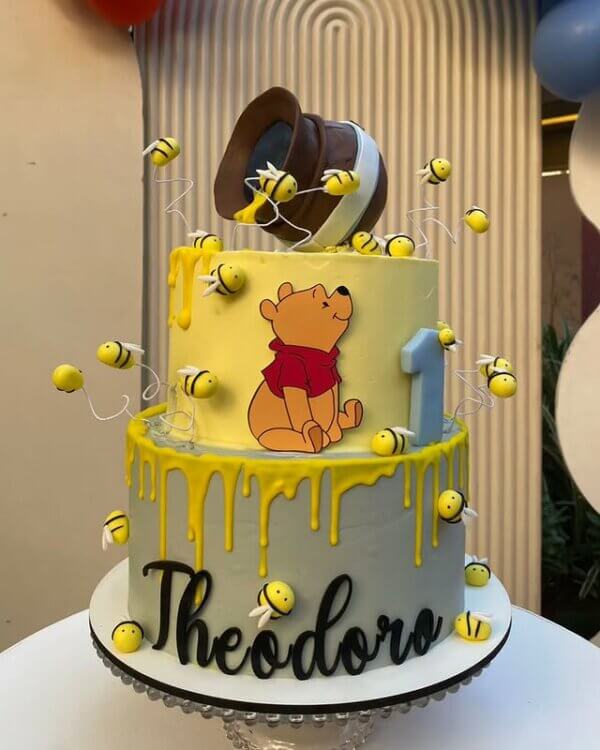 ideia para bolo ursinho pooh