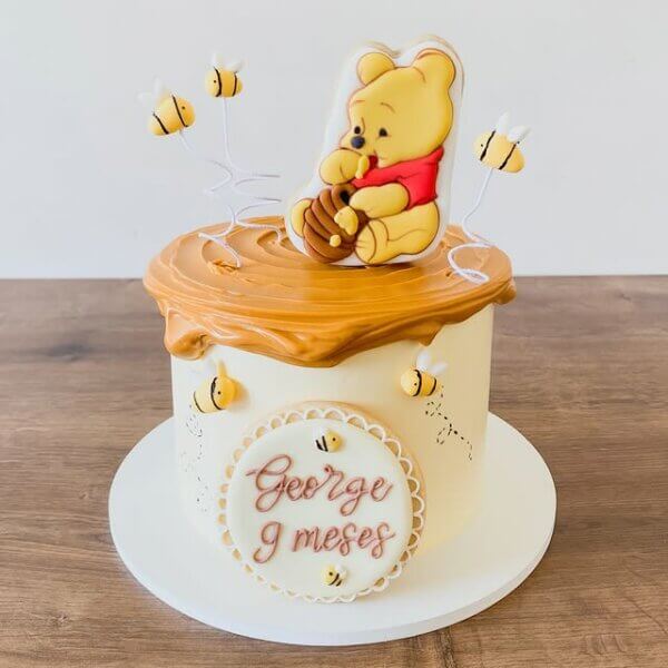 ideia de bolo ursinho pooh