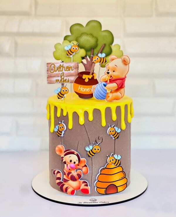 ideia de bolo ursinho pooh