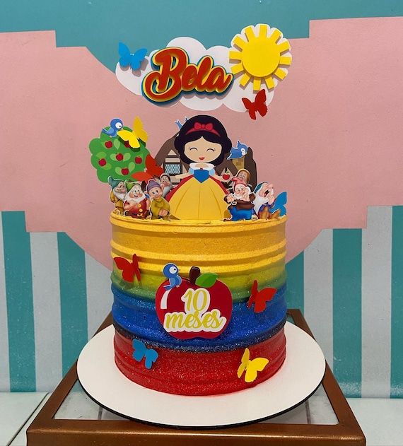 cores bolo branca de neve