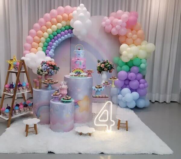 ideia de festa arco íris