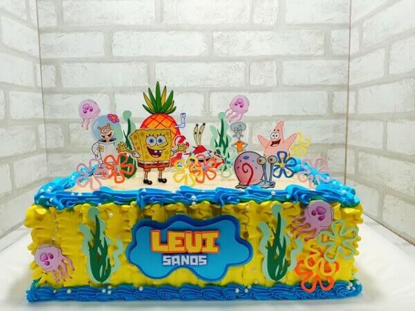 bolo bob esponja festa infantil