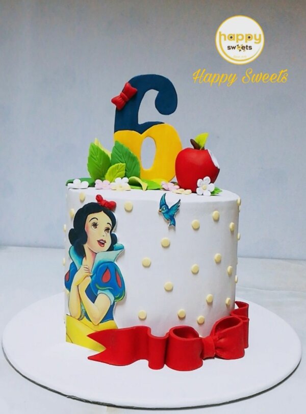 ideia para bolo mesversário branca de neve