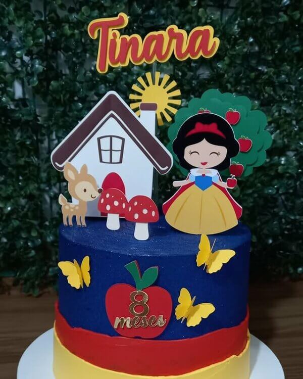 ideia para bolo branca de neve